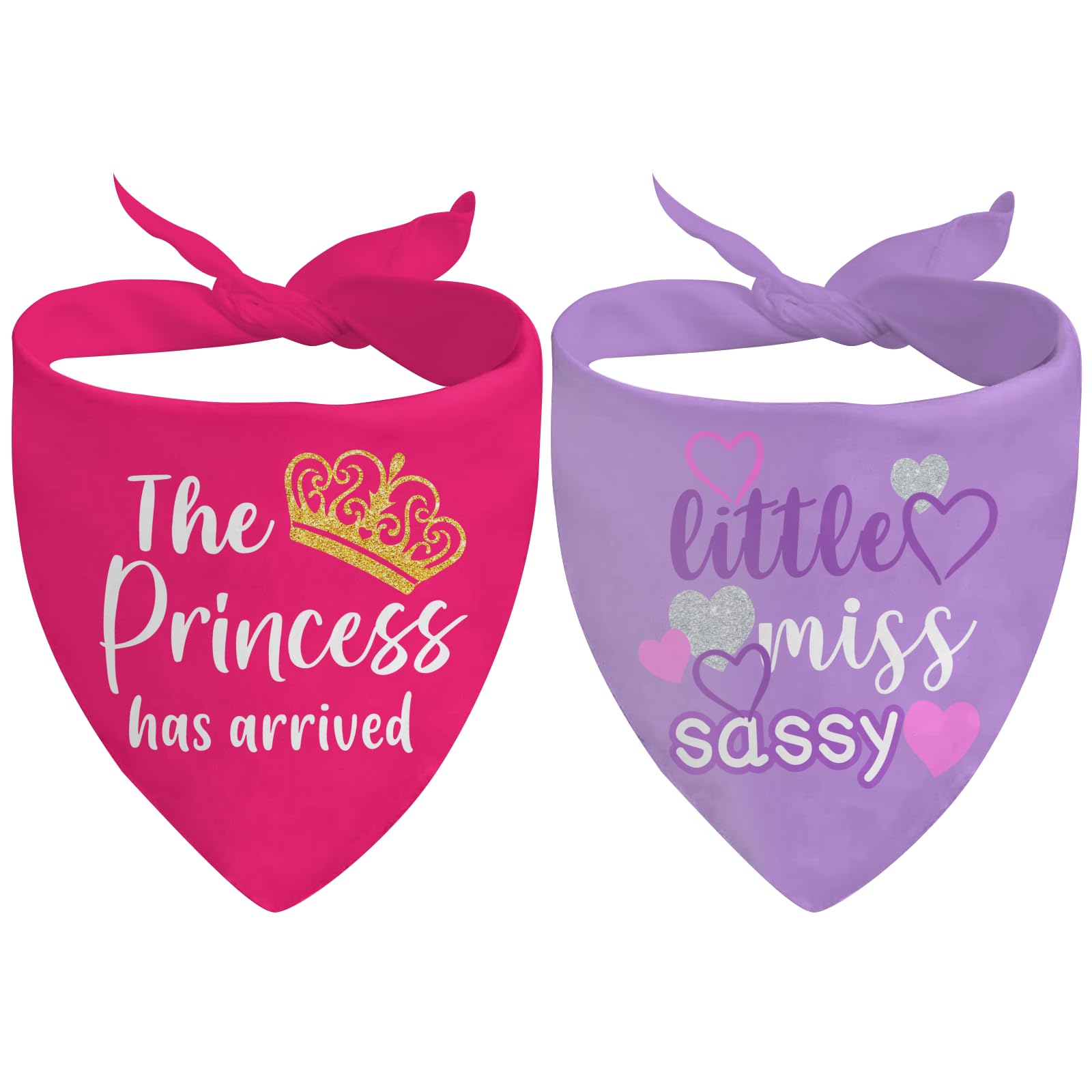 Bandana RTTLALUO pour chiot princesse rose et violet, ensemble chic pour fêtes.