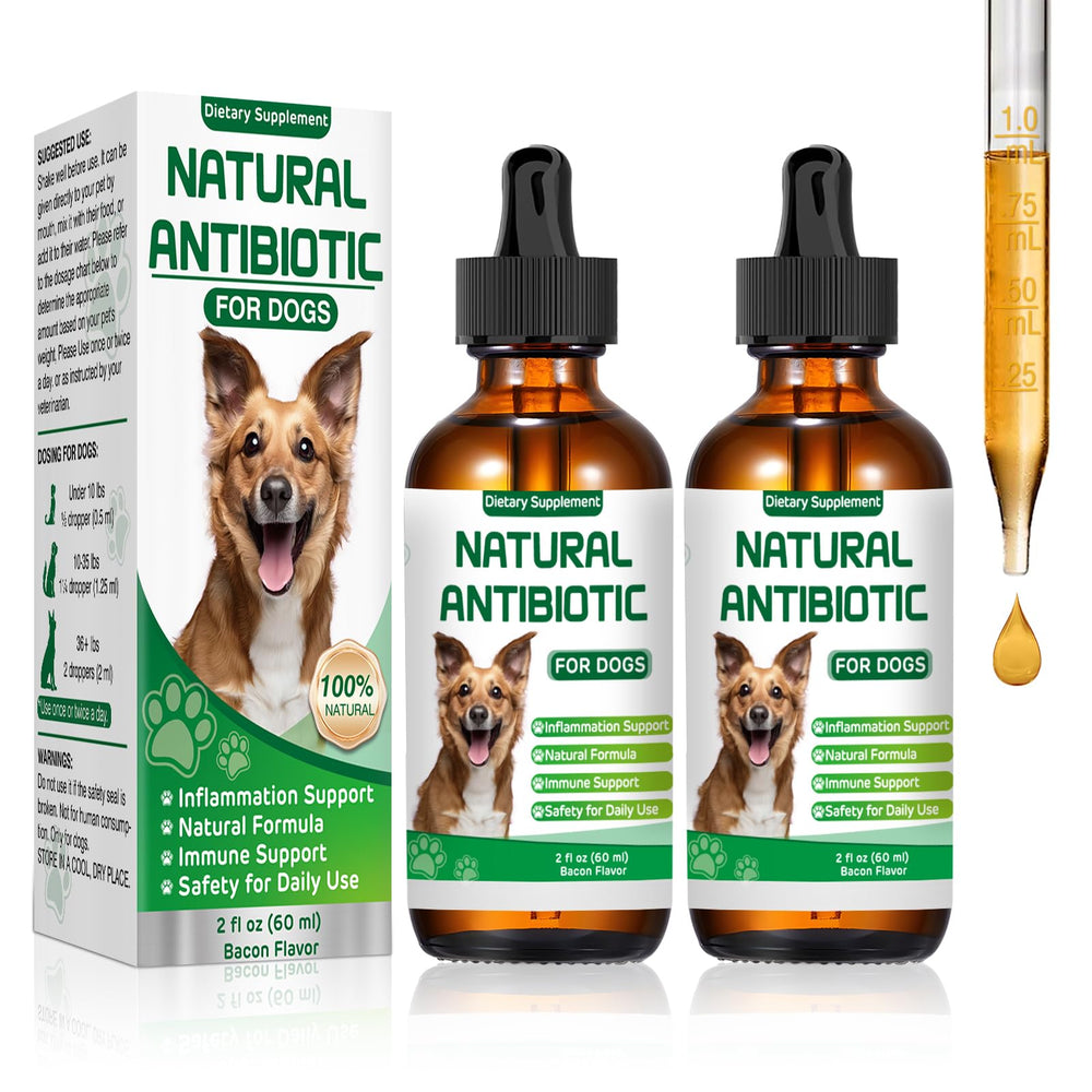RUAKPL Antibiotiques pour chien: bouteille avec pipette pour une administration facile.