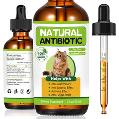 RUAKPL antibiotiques naturels pour chats, flacon-gouttes, soutien immunitaire quotidien.