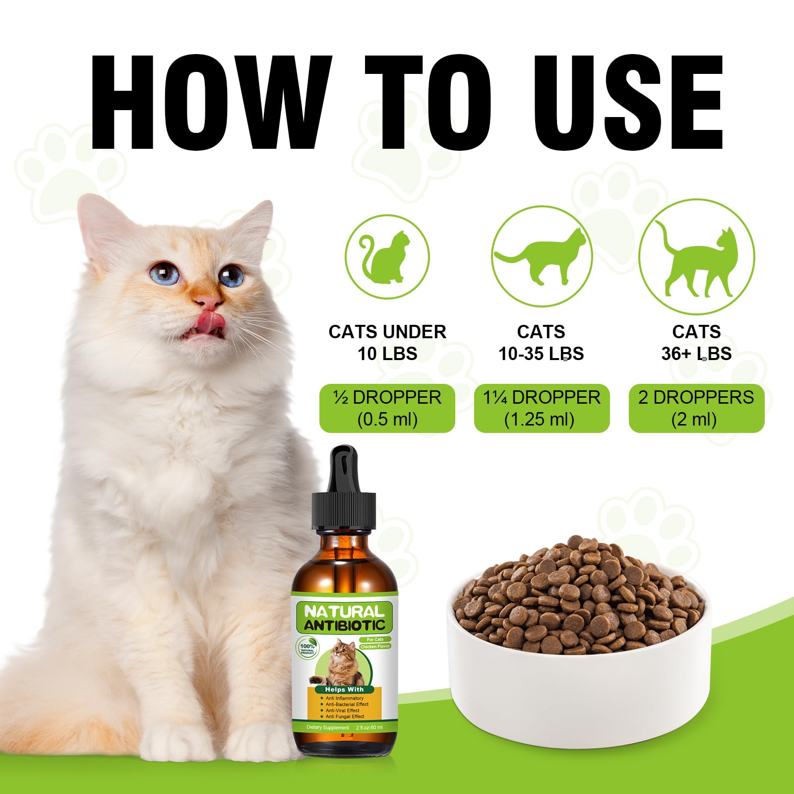 RUAKPL antibiotiques naturels pour chats, ingrédients biologiques, qualité et sécurité.