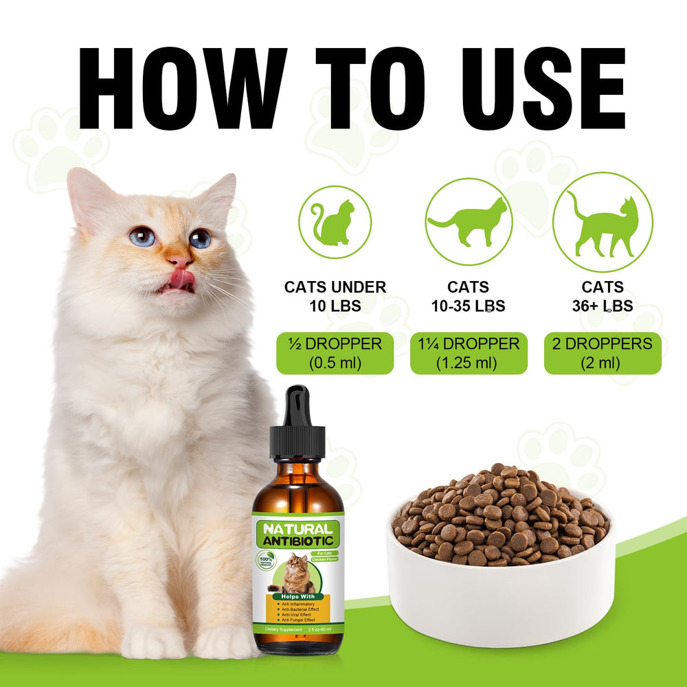 RUAKPL antibiotiques naturels pour chats, ingrédients biologiques, qualité et sécurité.