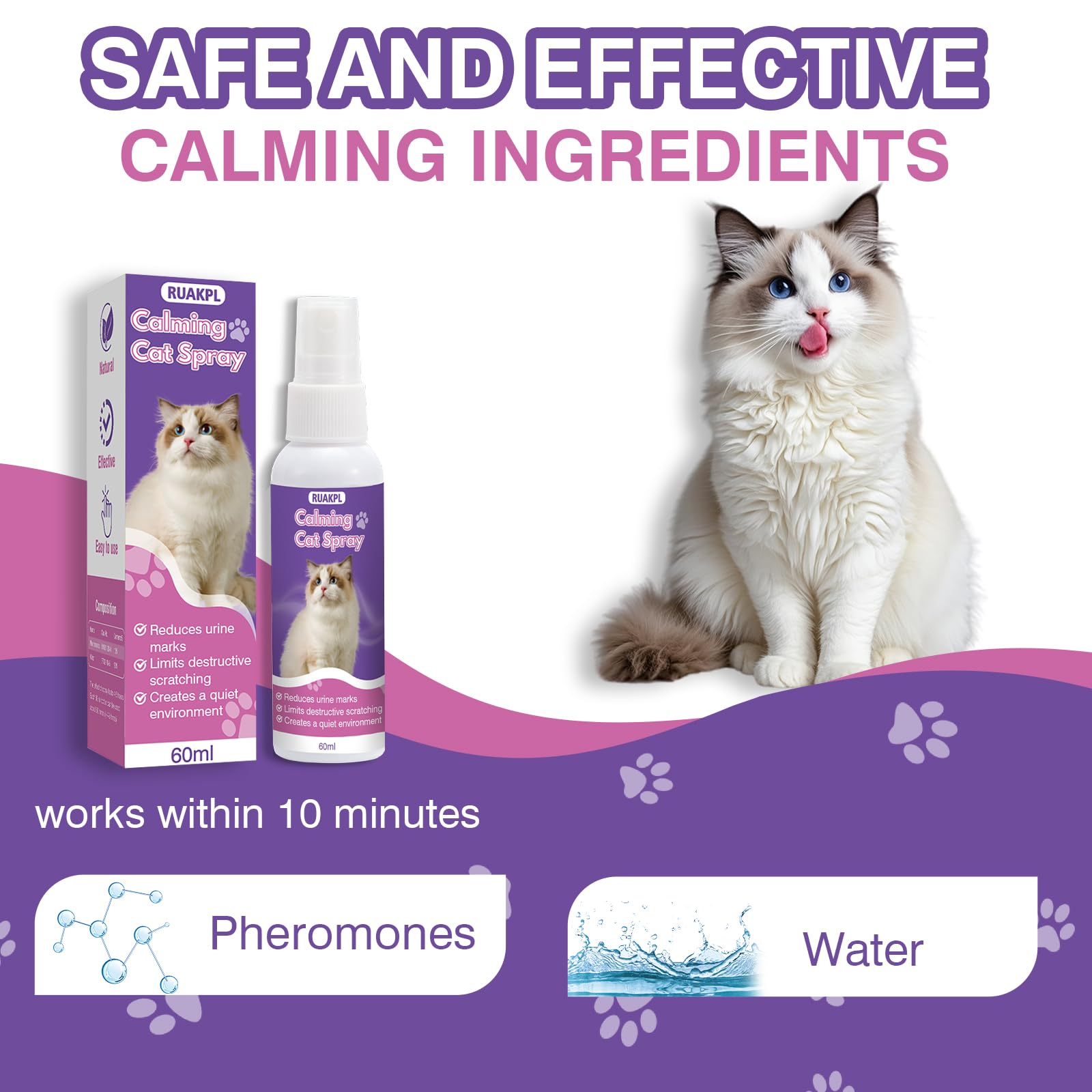 Protection du mobilier avec RUAKPL spray calmant pour chats.