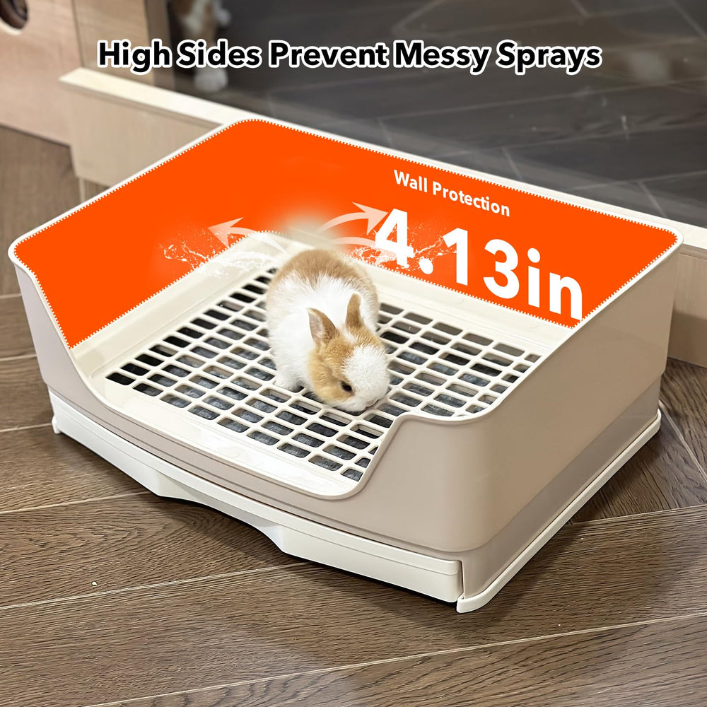 RubyHome litière lapin dimensions 16-9 pouces, espace confortable