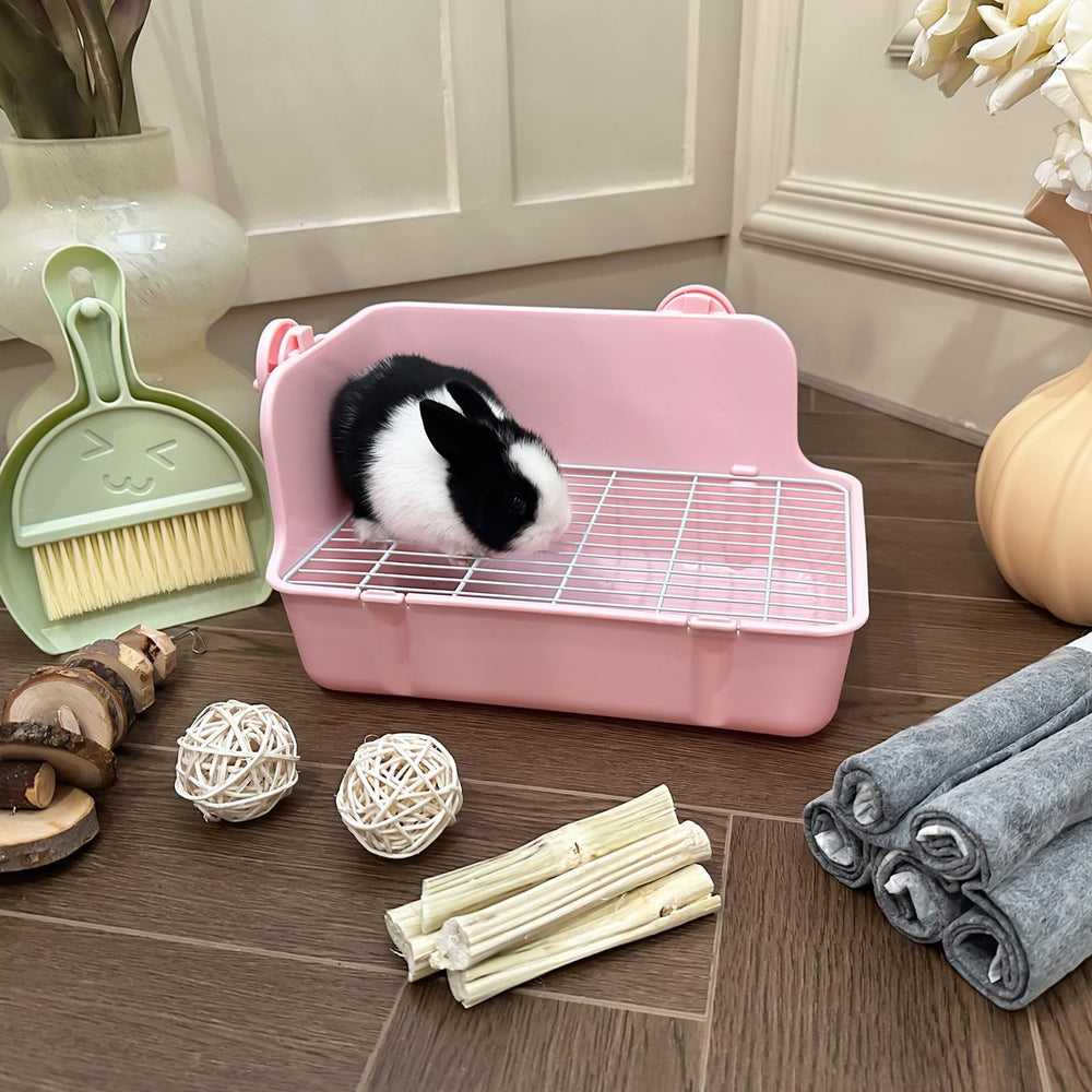 Litière RUBYHOME: taille idéale pour petits animaux comme lapins et cochons d'Inde.