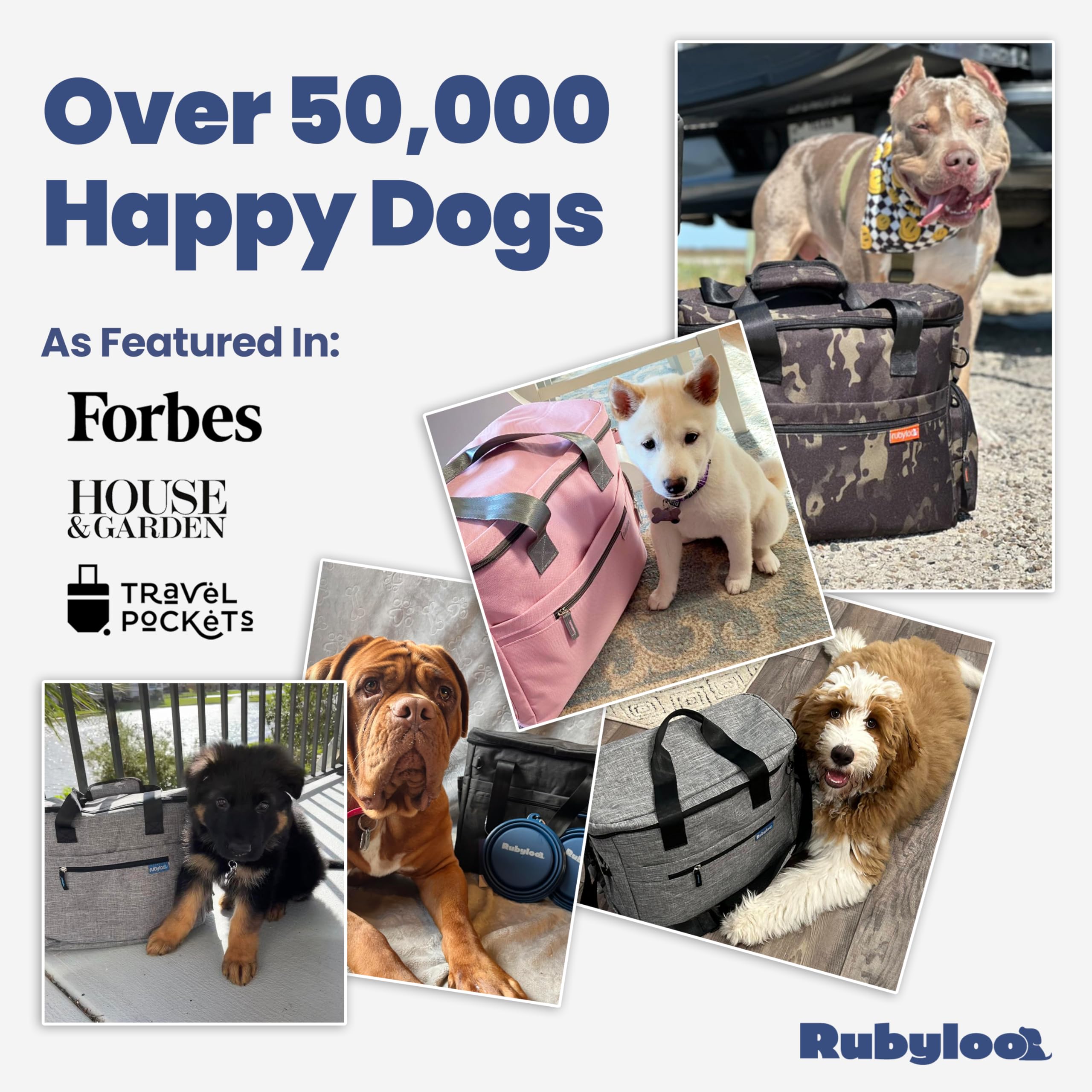 Cadeau ideal pour maitres de chiens avec le sac Rubyloo, pratique et utile.