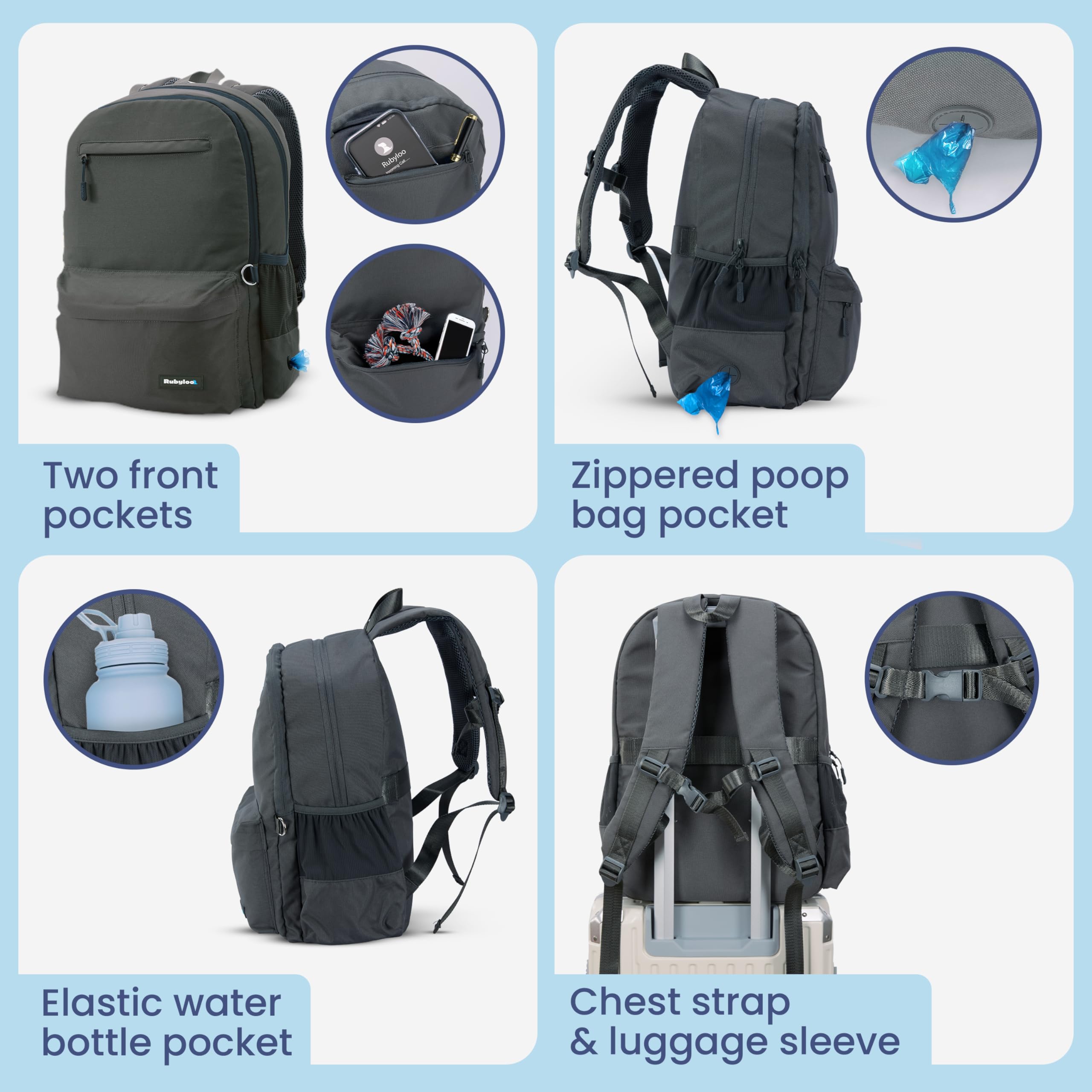 Rubyloo support bouteille d’eau, hydratation accessible pendant l’aventure.