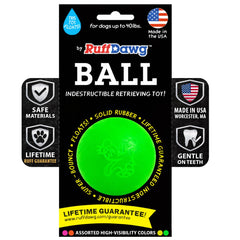 Balle indestructible Ruff Dawg 25 pouces avec rebond puissant pour chiens forts.