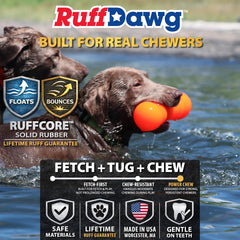 Ruff Dawg Big Dawg haltere-ricochet favorise la poursuite et le rapport.