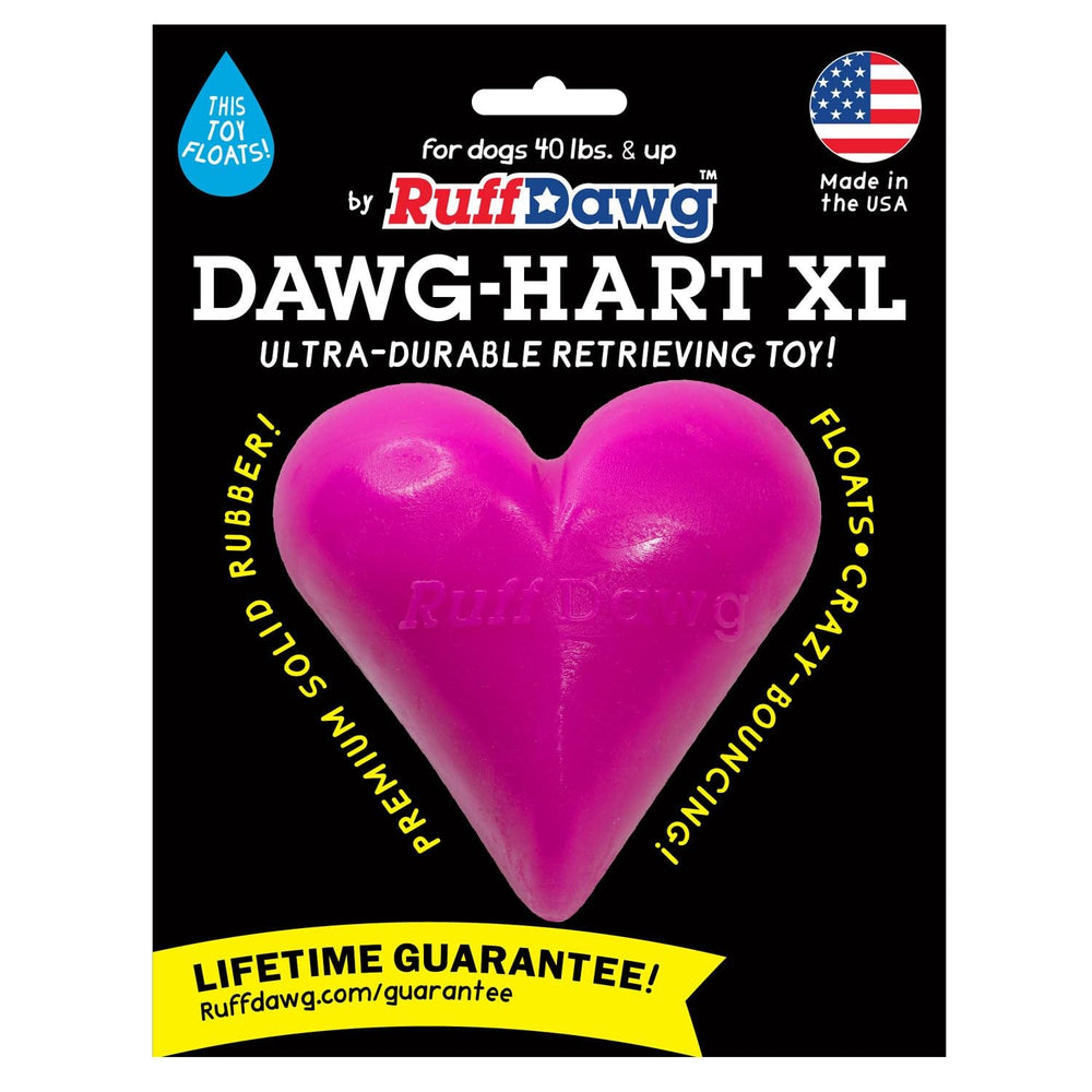 Caoutchouc ultra-résistant Ruff Dawg-Hart XL pour chiens actifs.