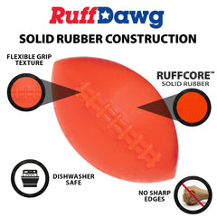Ruff Dawg Football XL – caoutchouc-durable: résistance adaptée aux mâchoires robustes.
