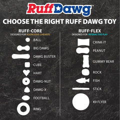 Ruff Dawg Football XL – couleurs-neon: visibilité élevée sur gazon ou plage.