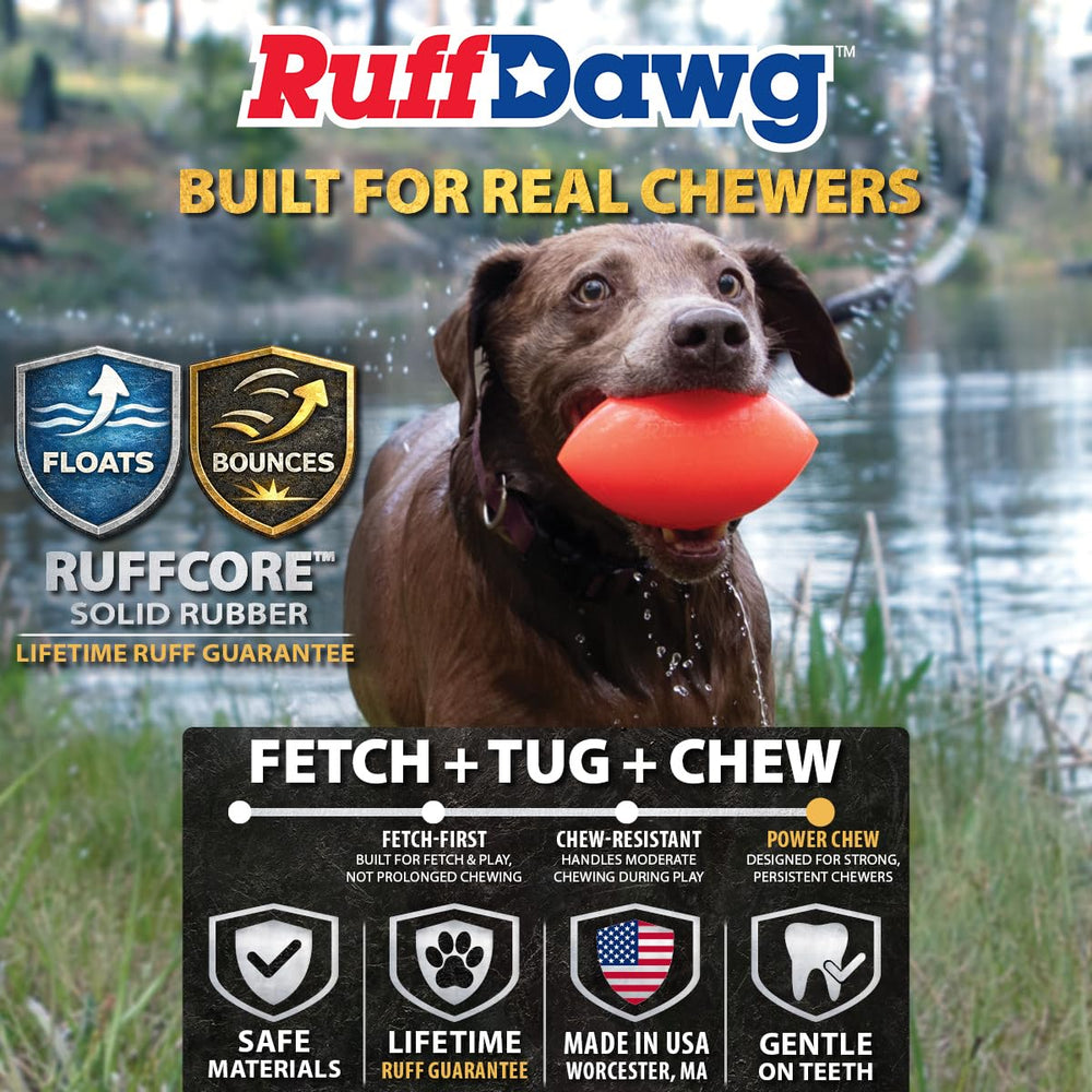 Ruff Dawg Football XL – flotte-eau: parfait pour fetch aquatique et jeux ludiques.