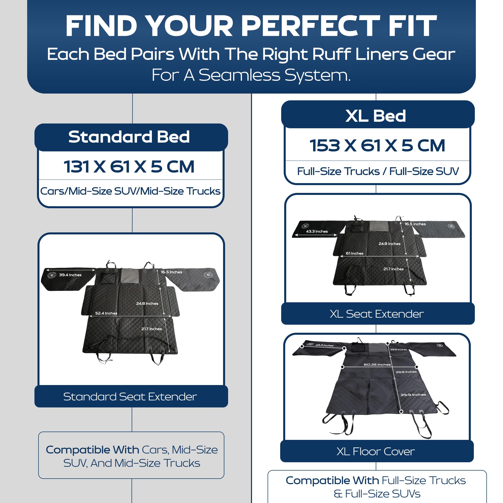 Ruff Liners XL housse imperméable Oxford 600D protège contre les liquides.