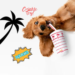 Ruff Puff Doudou Chiot Sifflet Interne, stimule l’attention et anime le jeu.