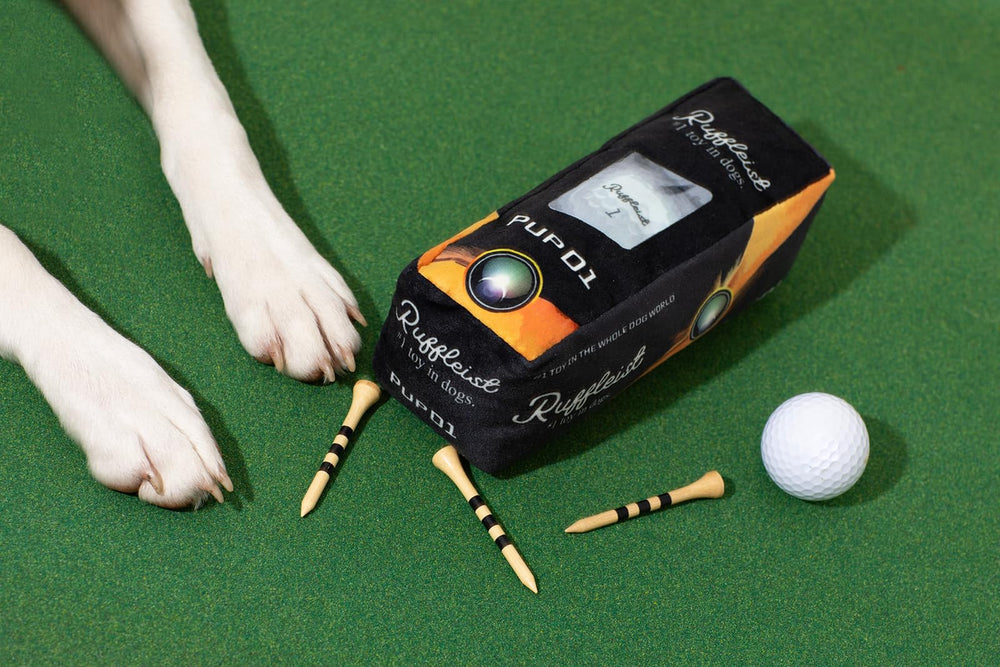 Peluche Ruff Puff, jouet chien balle golf, douceur durable