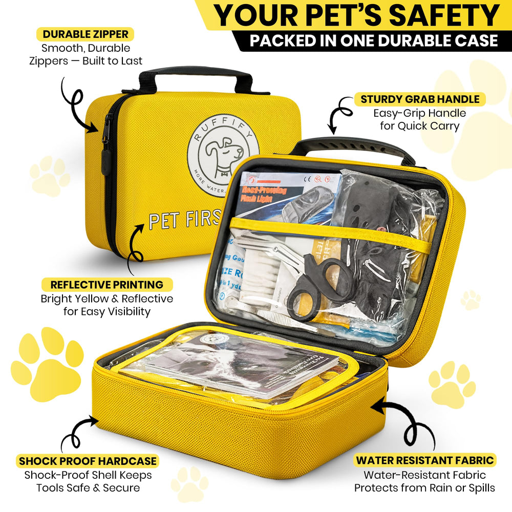 Contenu varié Ruffify pour petites urgences chiens et chats.