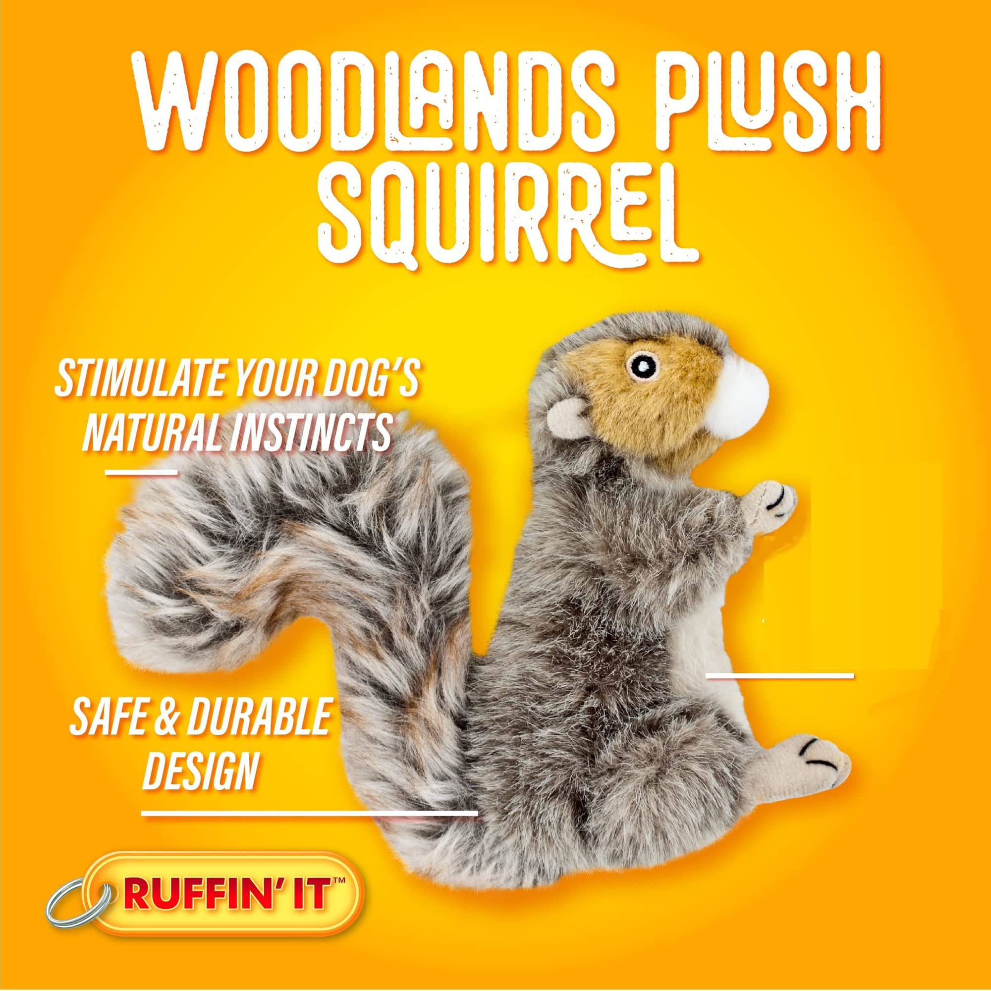 Ruffin' It Écureuil peluche poil doux petit — parfait pour câlins après le jeu
