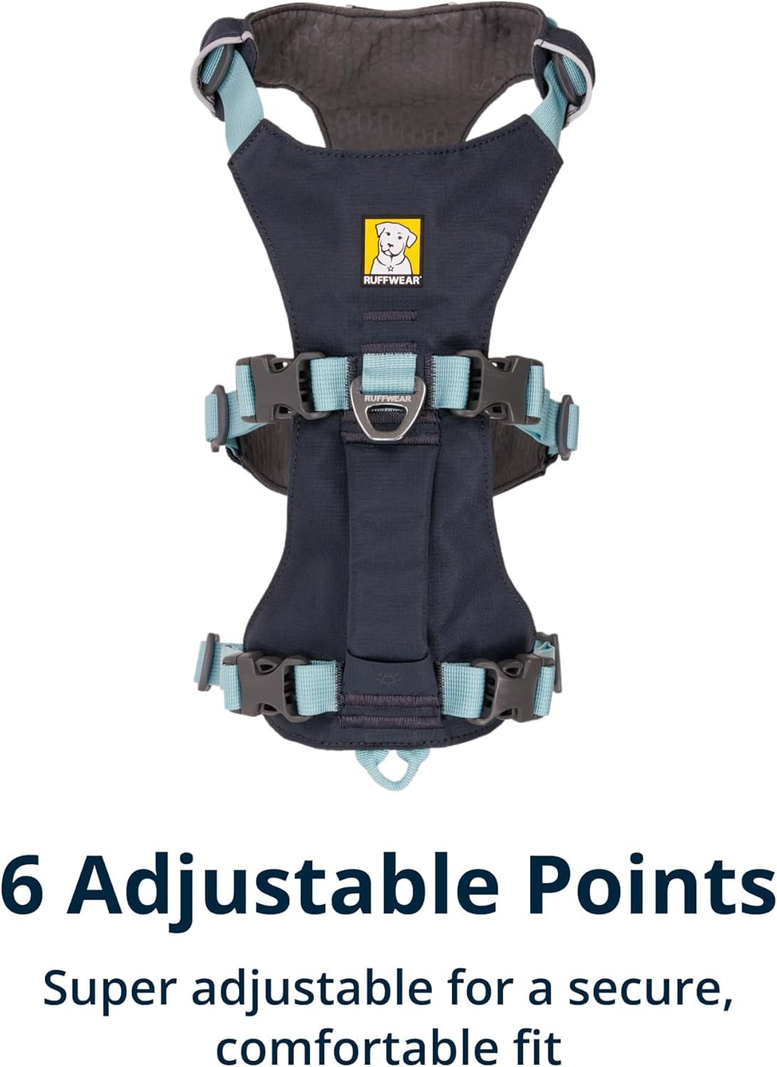 Ruffwear Flagline harnais: visibilite optimisee grace a la bordure reflective.