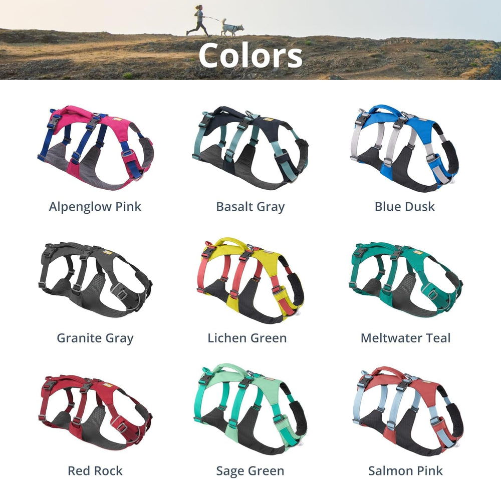 Utilisation quotidienne et plein air Ruffwear Flagline, adaptée pour randonnées et courses.
