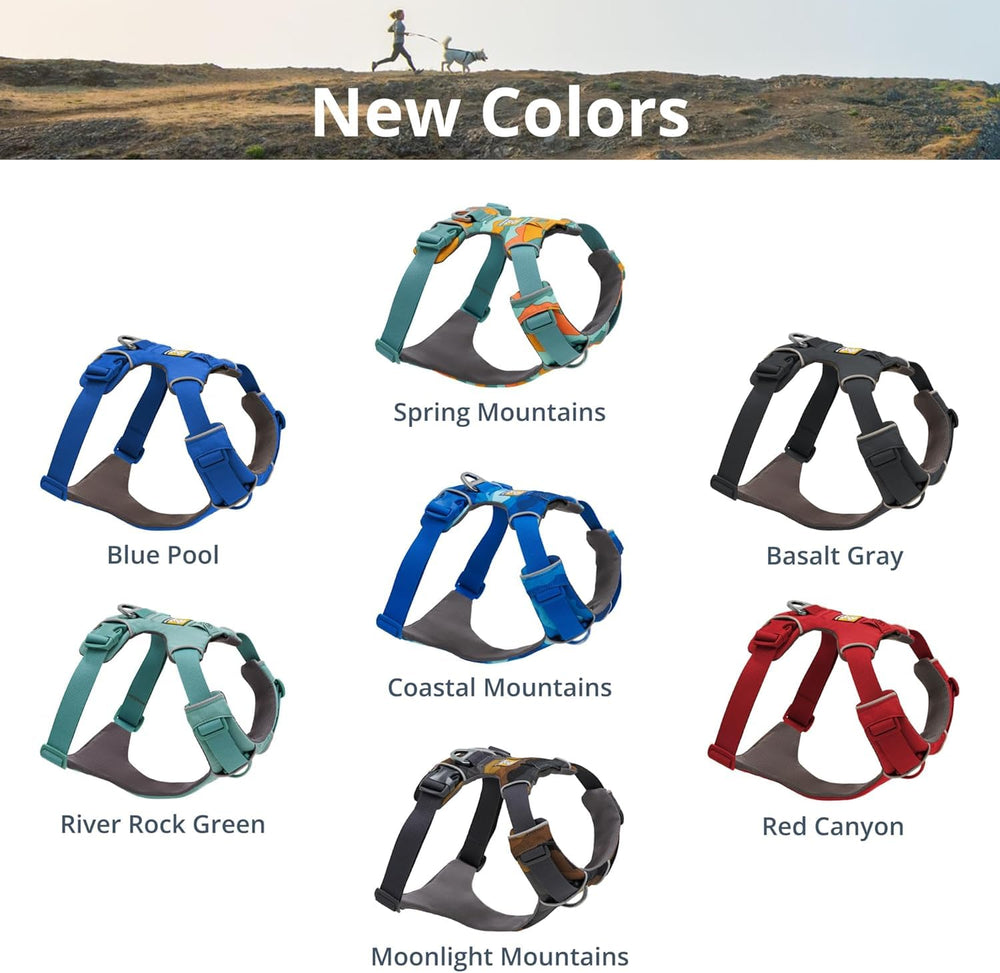 Ruffwear Front Range Harnais sangles durables assurant une tenue fiable.