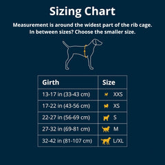 Harnais Ruffwear Web Master guide des tailles pour ajustement précis.