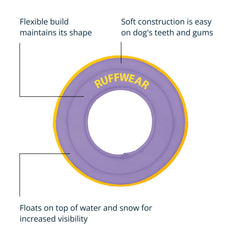 Ruffwear Hydro Plane Frisbee pour chien, grand anneau facilitant la prise.