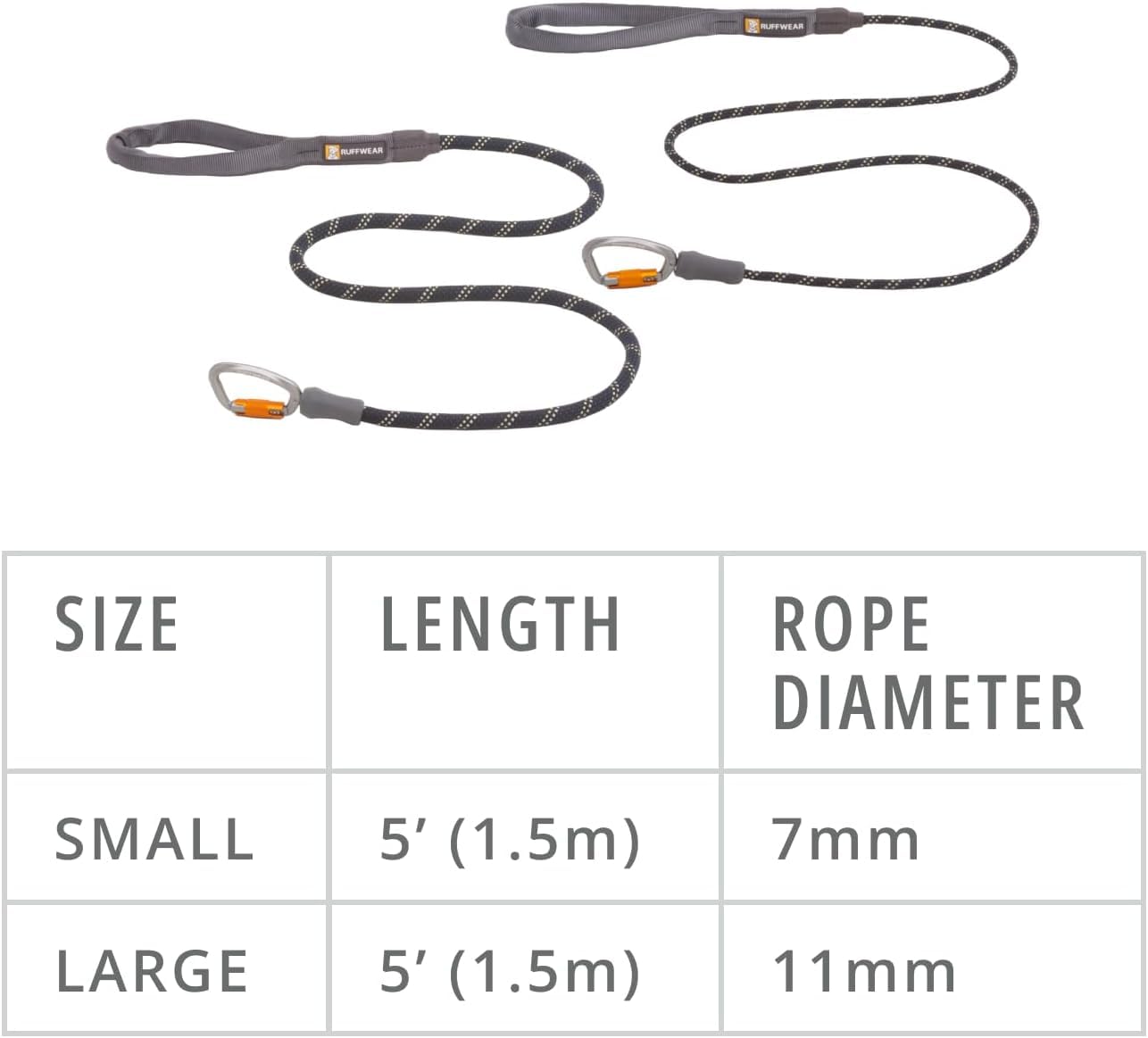 Ruffwear Knot‑a‑Leash réflecteur intégré améliore la visibilité au crépuscule.