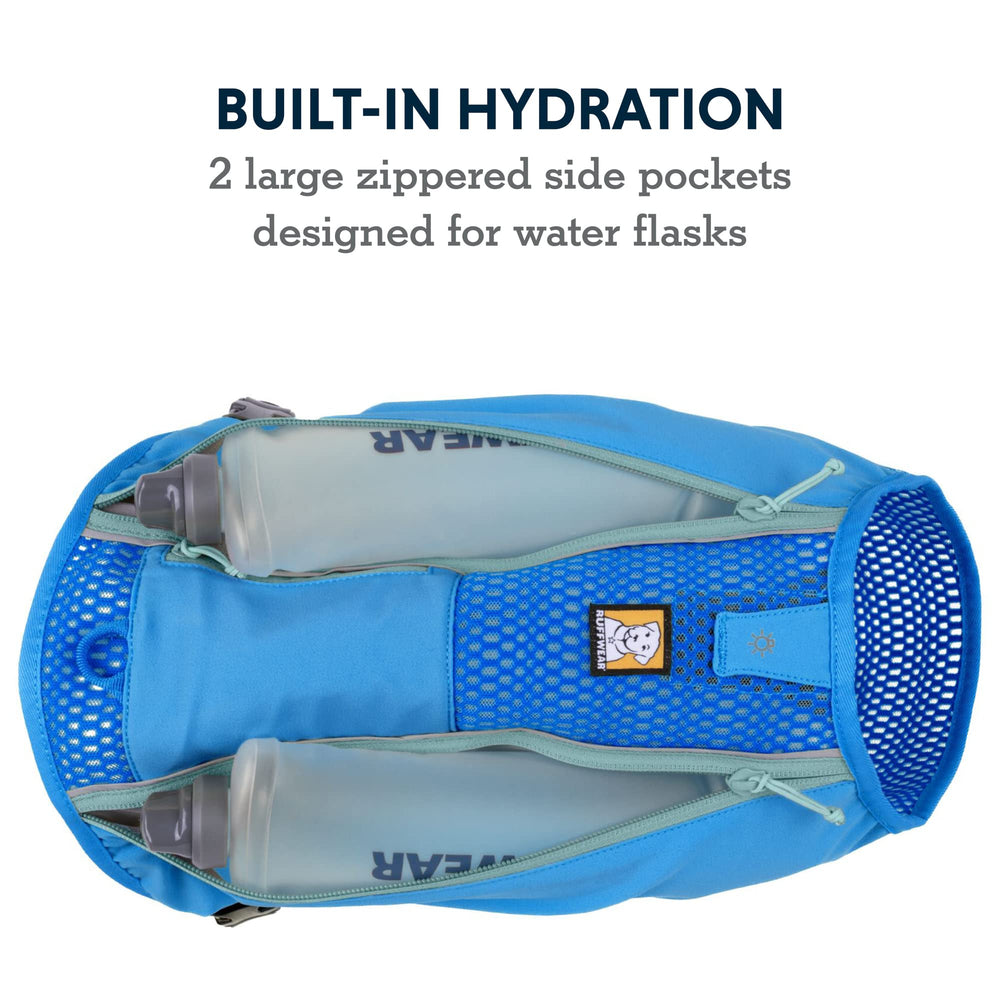 Ruffwear Trail Runner montrant les poches zippées pour les essentiels