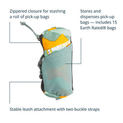 Ruffwear Stash Bag Mini boucle de serrage et cinch pour sacs pleins.