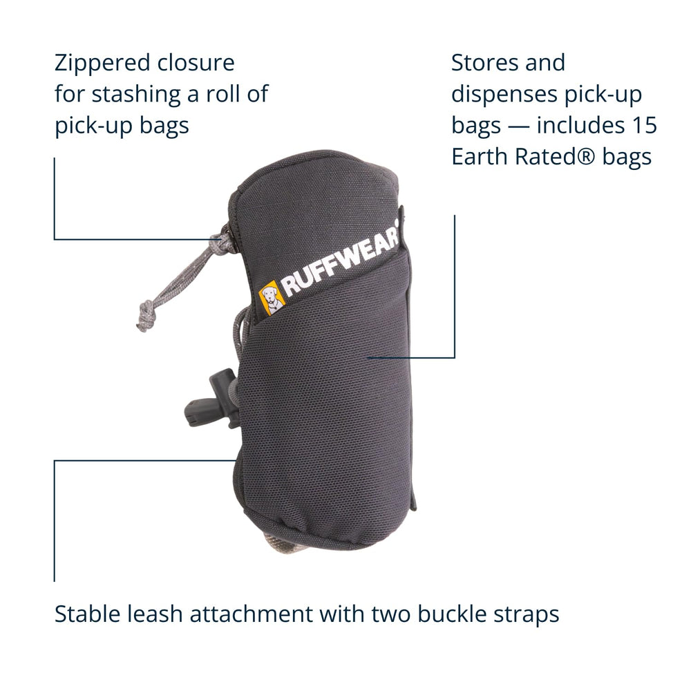 Ruffwear Stash Bag Mini avec fermeture éclair pratique pour accès rapide.