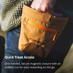 Fermeture magnétique Ruffwear Treat Trader à une main pour récompenser sans interrompre