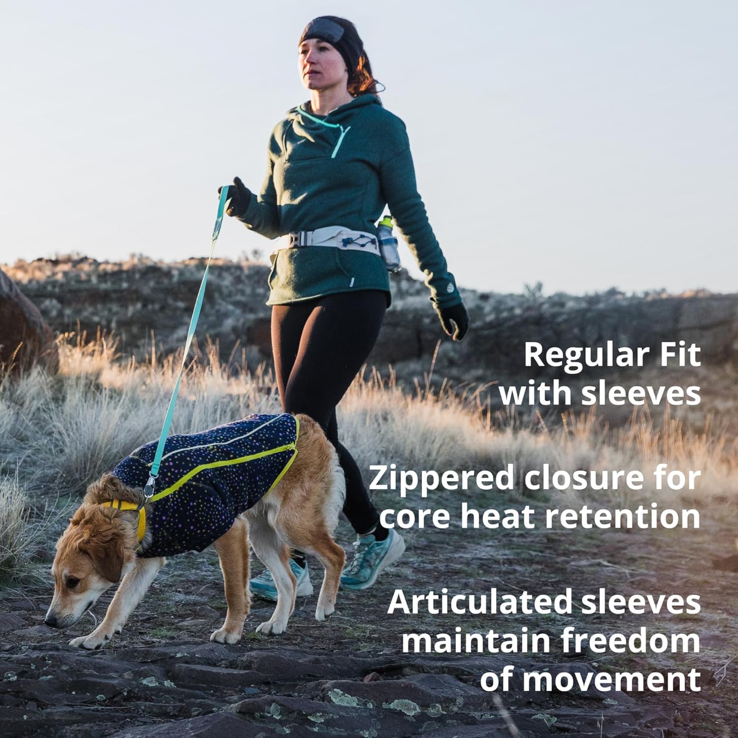 Ruffwear, veste chien polaire recyclée, séchage rapide après boue.