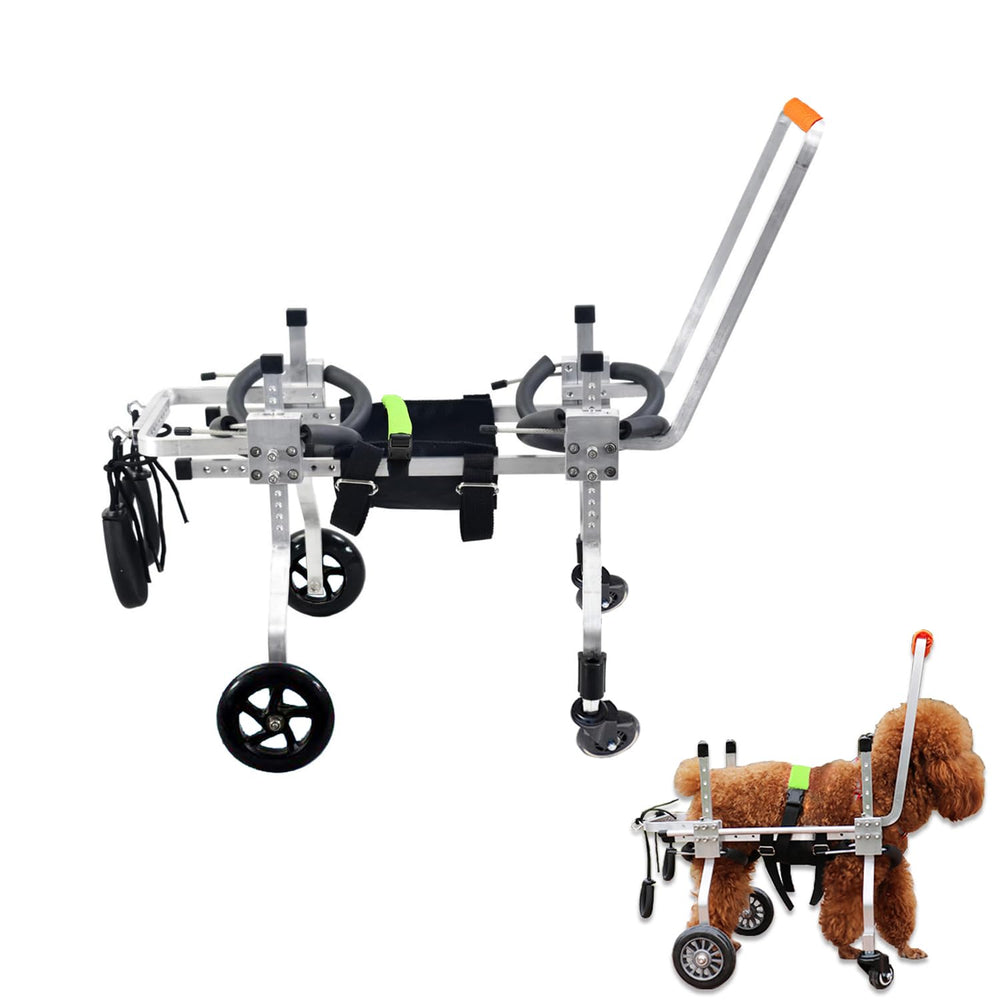 RUIFAR Fauteuil roulant chien quatre-roues offrant stabilité et mobilité.