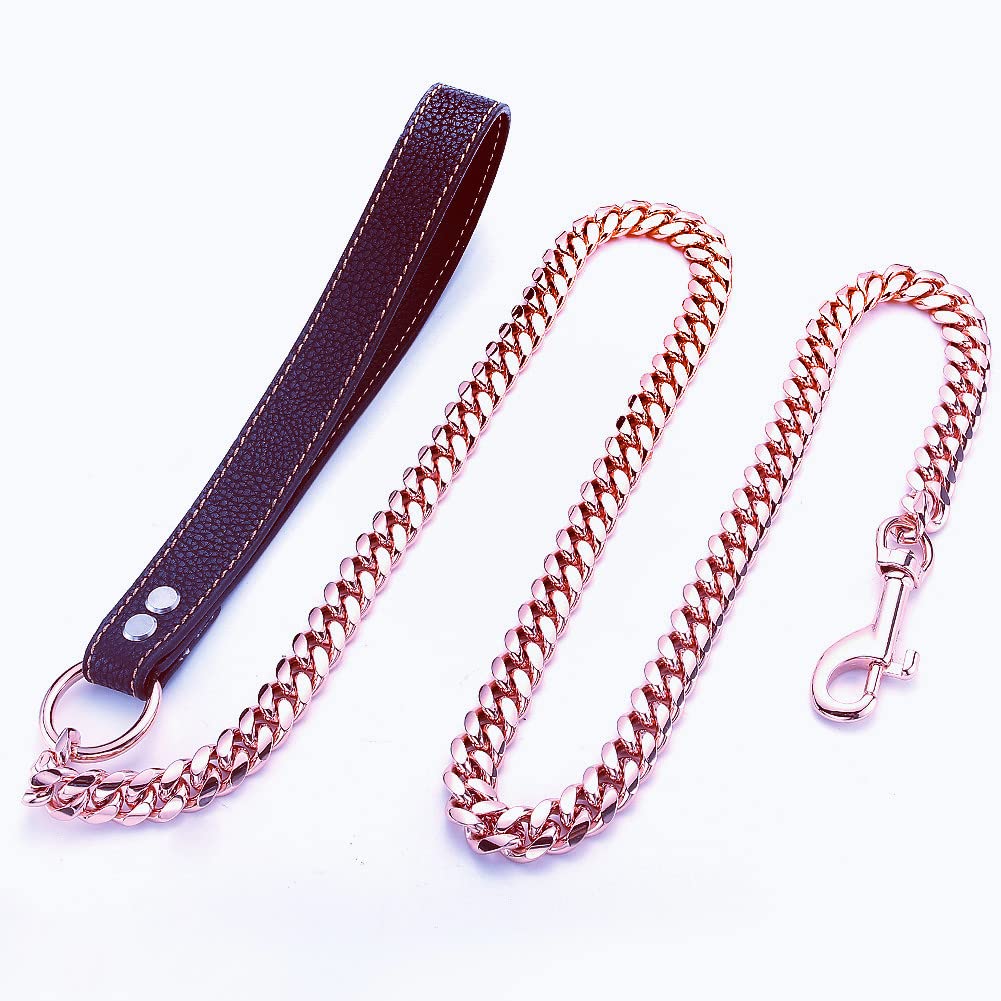 RUMYPET Acier inox rose doré résistant, idéal pour les chiens actifs.