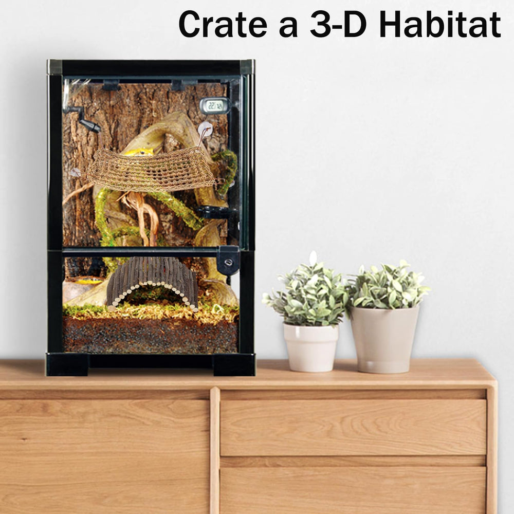 RUNANIA feuilles dragon barbu terrarium, renforcent le réalisme et offrent refuge.