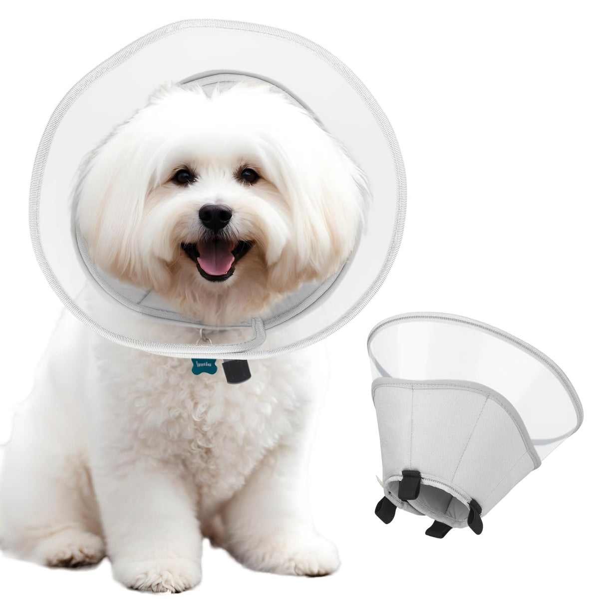 Cône Runeap pour chien grand avec vision 360 protégeant les plaies.