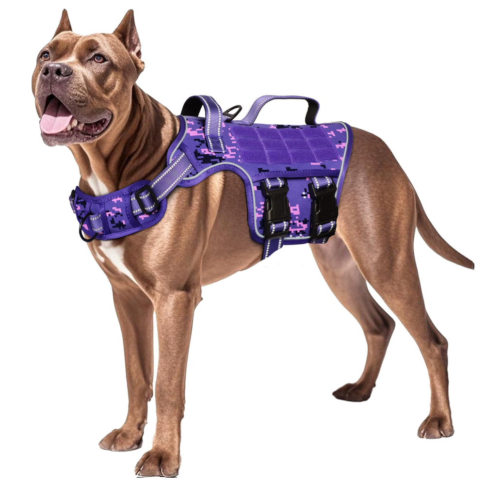 Harnais RunFido pour chien lourd au design tactique et robuste.