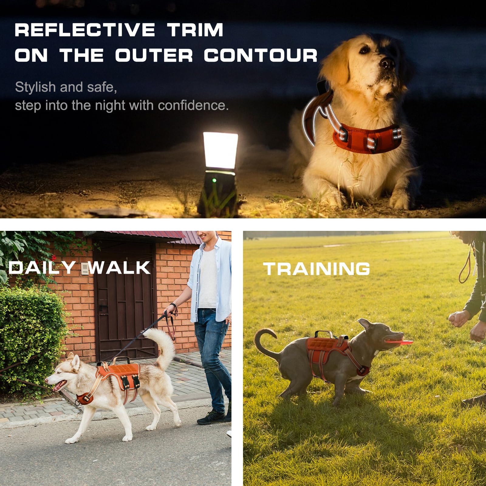 RunFido harnais rembourrage mesh respirant pour un confort durable