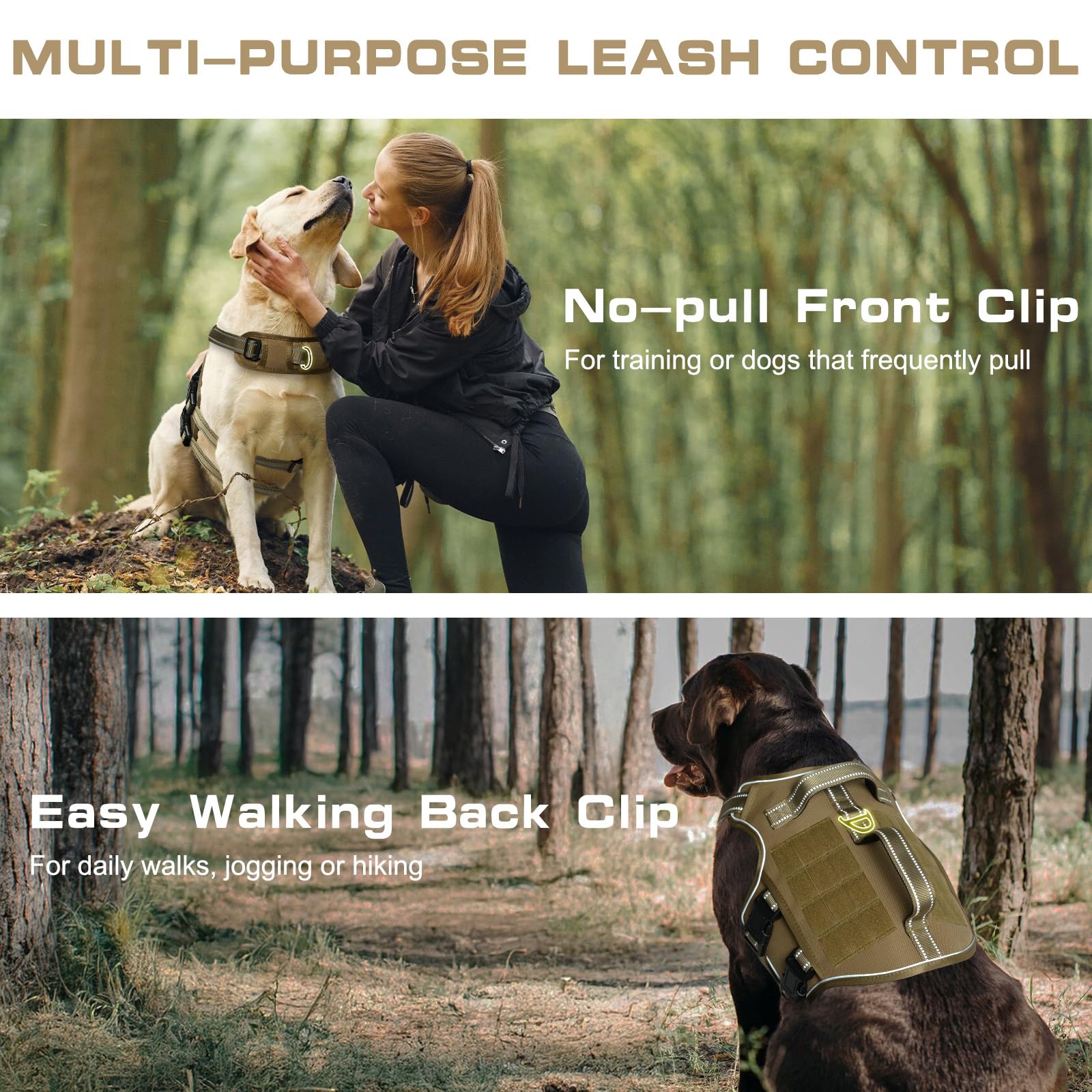 RunFido harnais MOLLE, système modulable pour accessoires lors des randonnées.