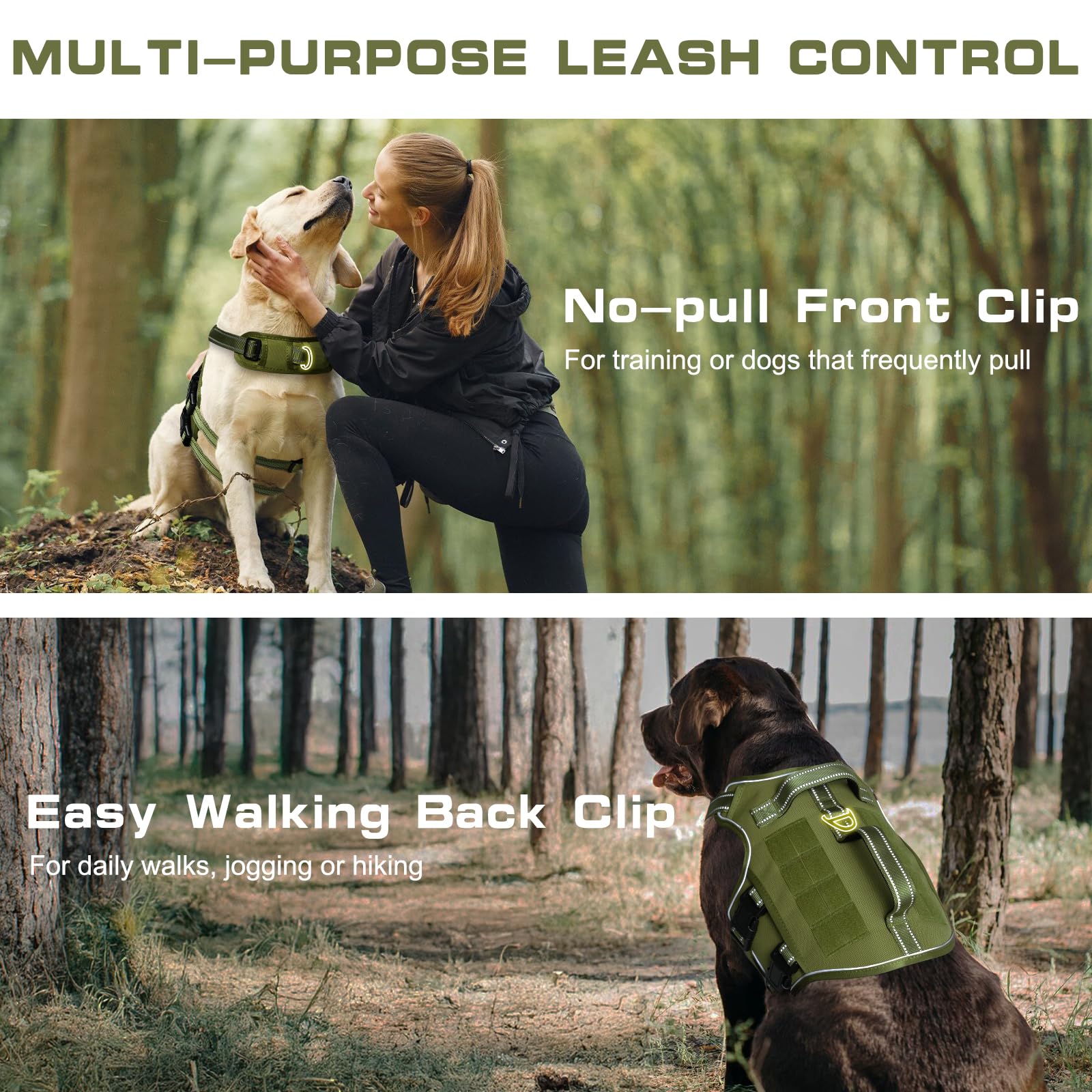 Harnais Systeme-Molle RunFido prêt à ajouter des accessoires.