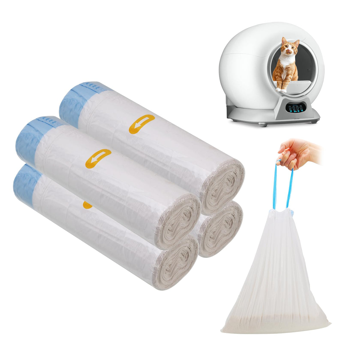 Runhike sacs litière compatibles Petcove, protection fiable contre les fuites.
