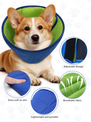 Runlight collier-cone chien post-chirurgie, fermeture velcro facile à mettre
