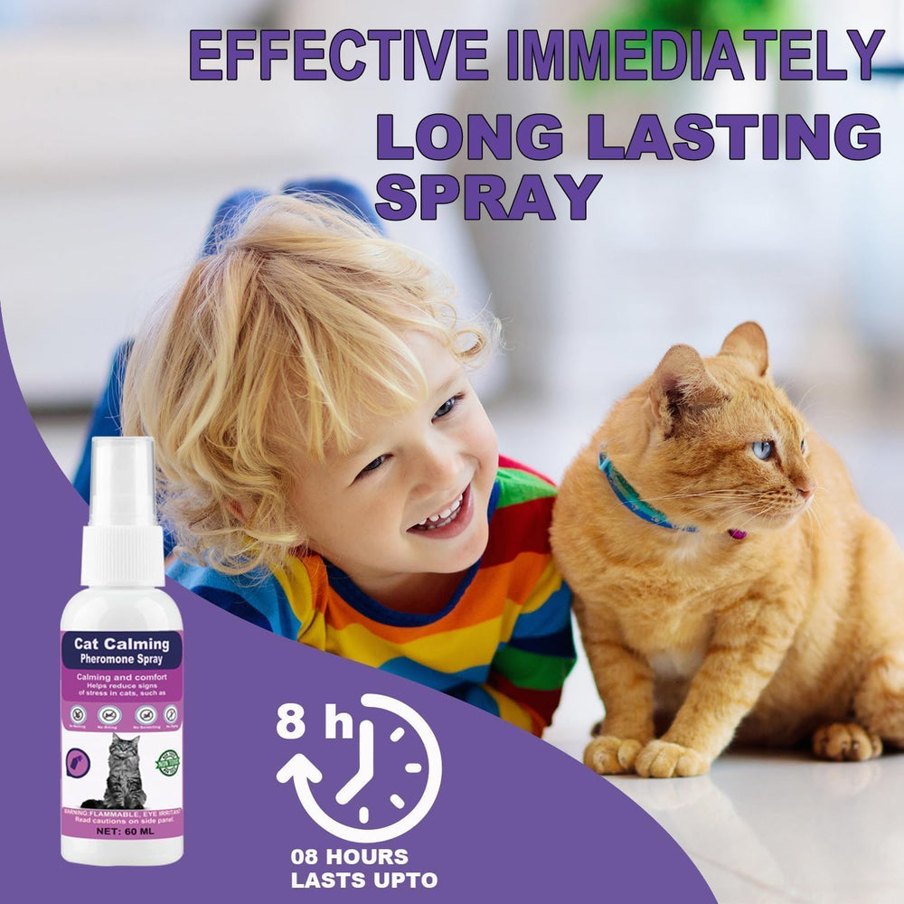 RUNMAT spray apaisant chat, usage domestique simple près du chat.