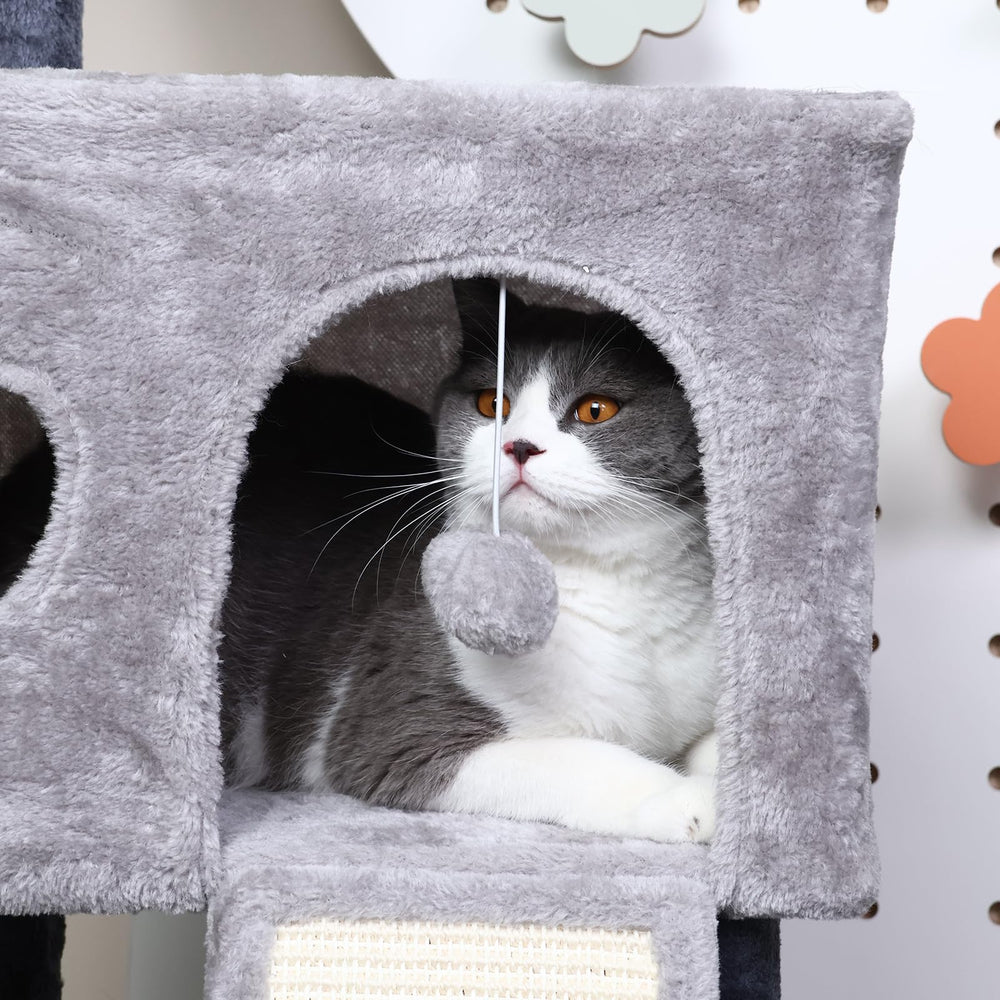 Runske Arbre Chat 41 pouces - base-antidérapante assure stabilité pendant les jeux.