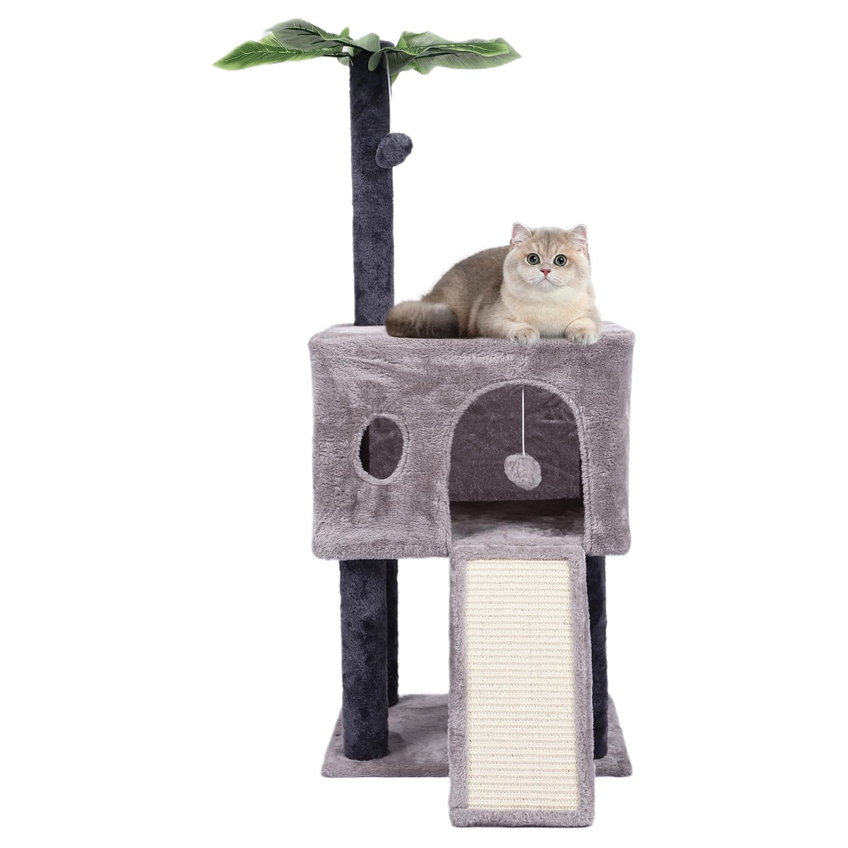 Runske Arbre Chat 41 pouces - base stable pour jeux en sécurité.
