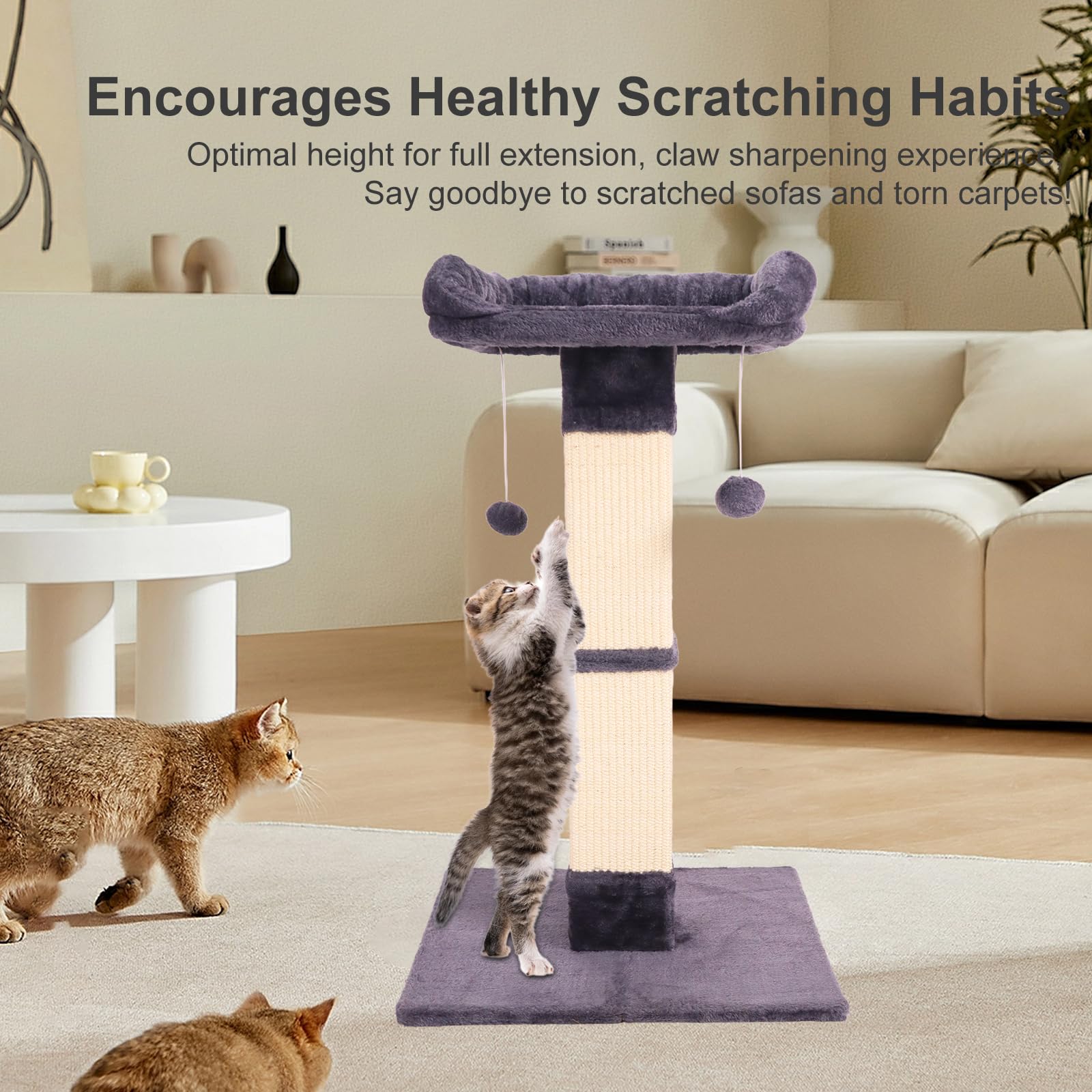 Runske colonne sisal grattoir haut – posture verticale et stimulation naturelle