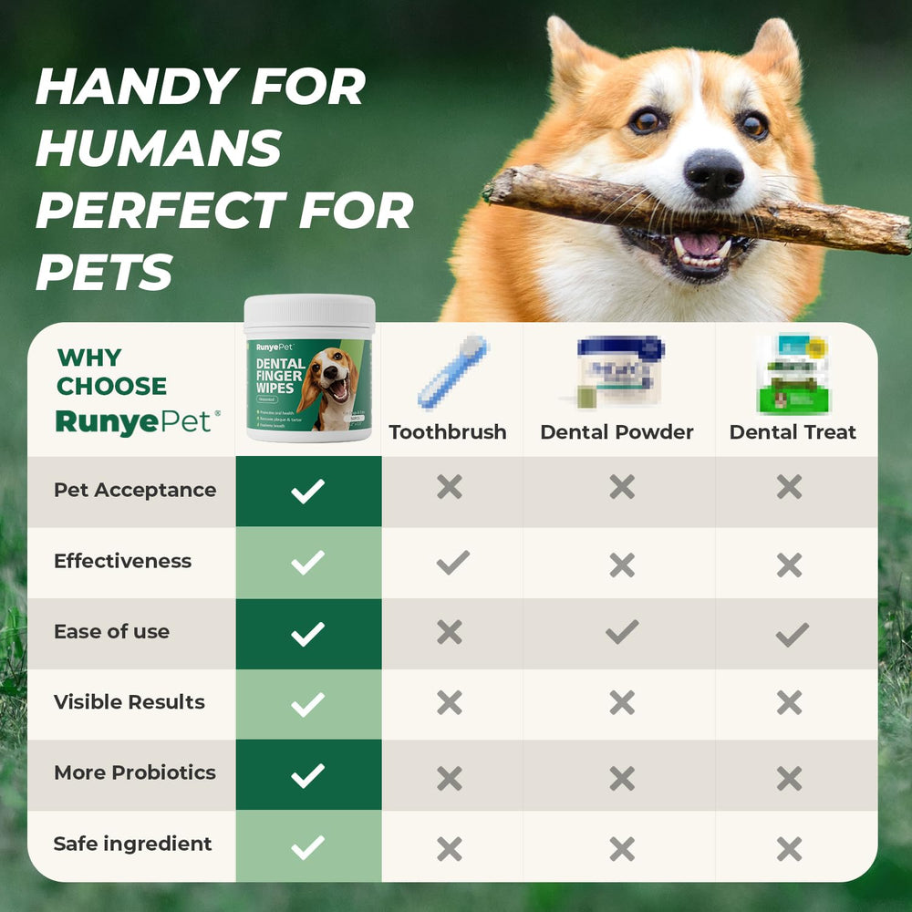 RunyePet bouche propre et haleine fraîche après chaque utilisation.