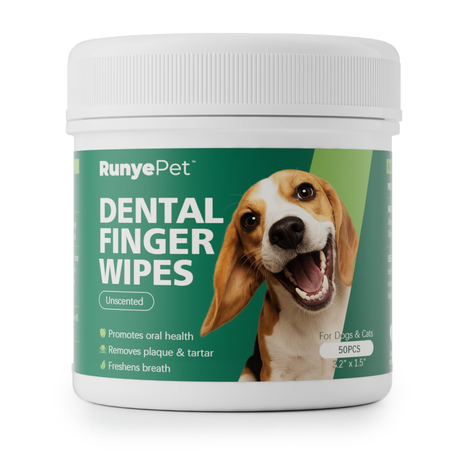 RunyePet lingettes dentaires nettoyage ciblé pour gencives