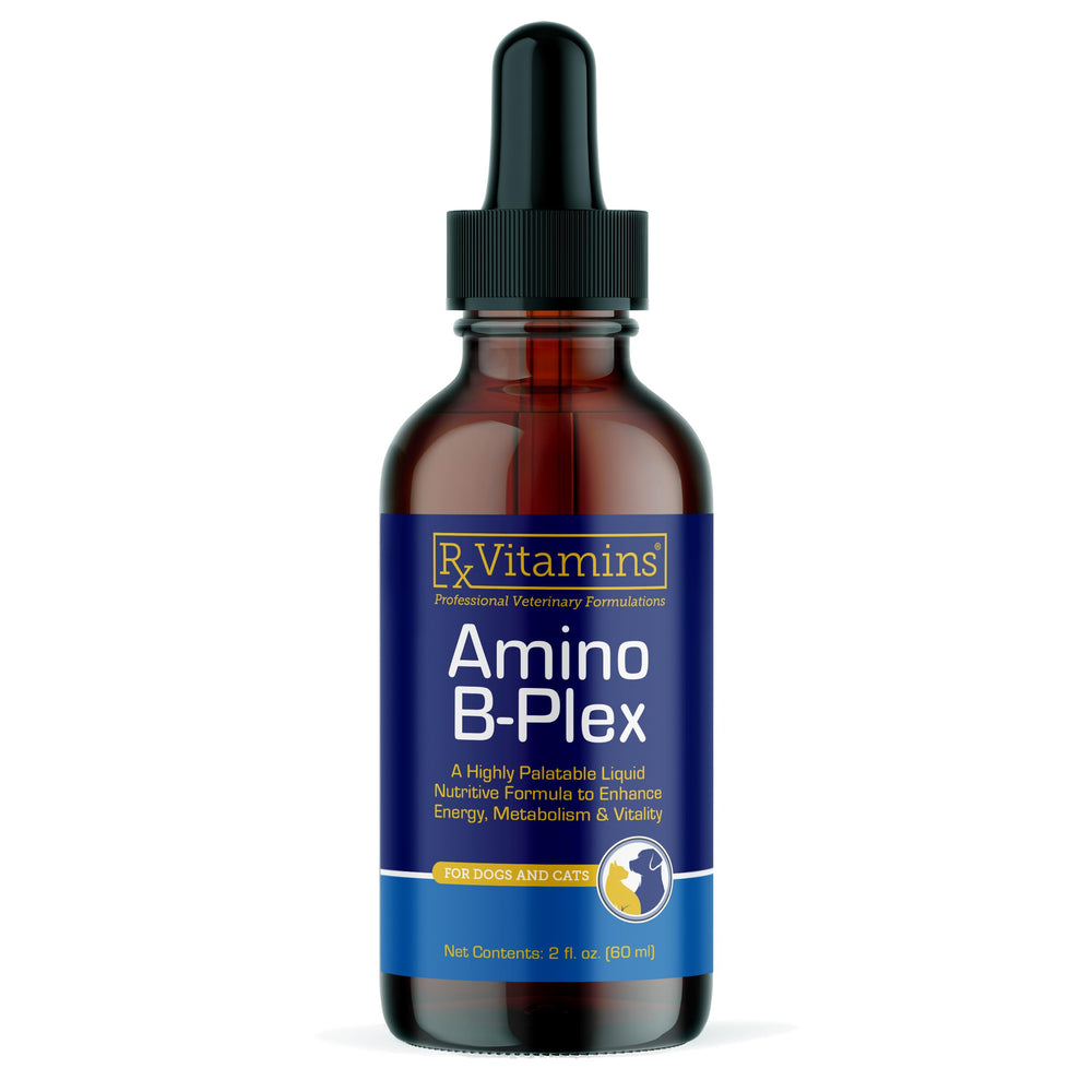 Flacon Rx Vitamins Amino B Plex au goût bacon, stimulant l'appétit.