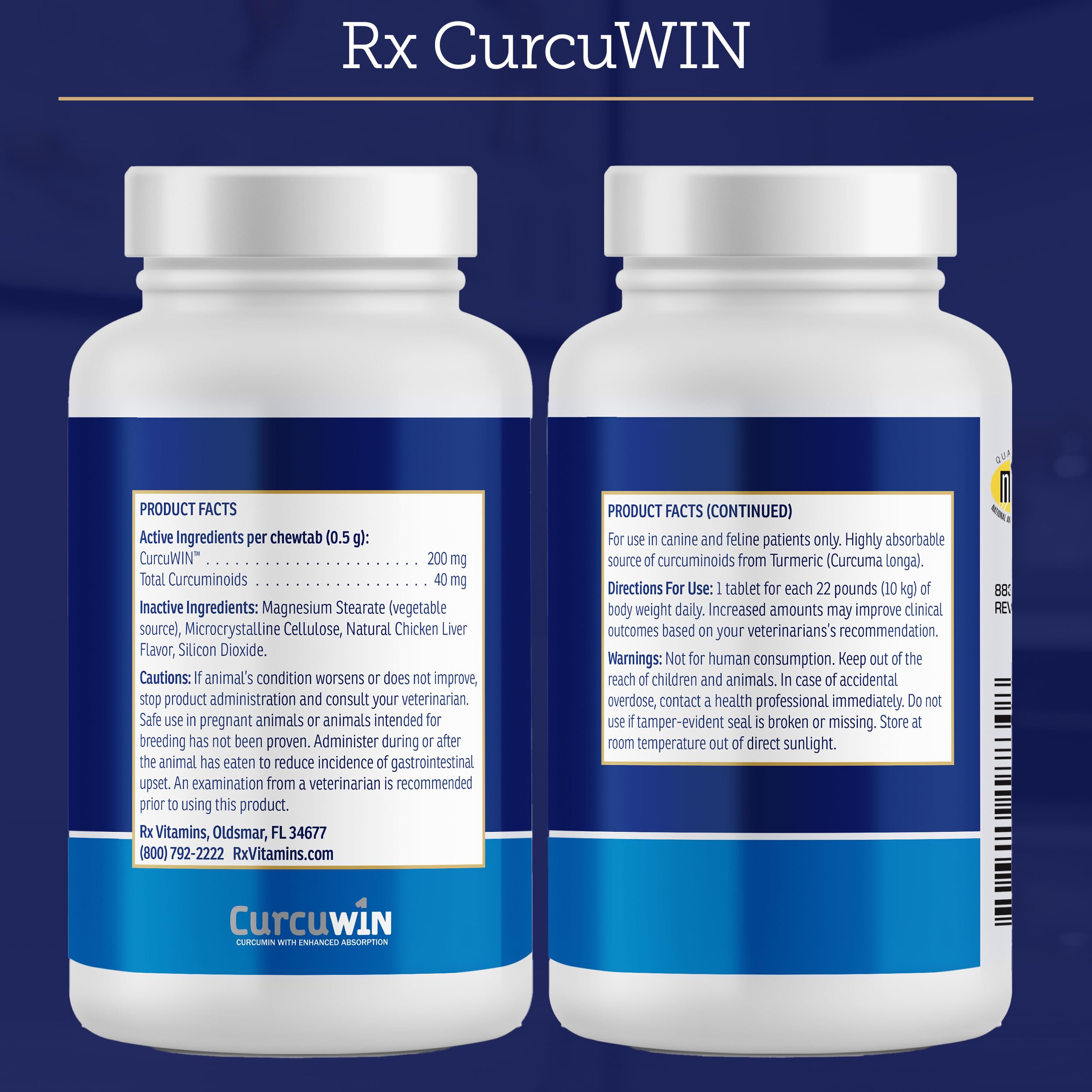 Rx Vitamins CurcuWIN: soulagement potentiel des douleurs articulaires et inflammation.